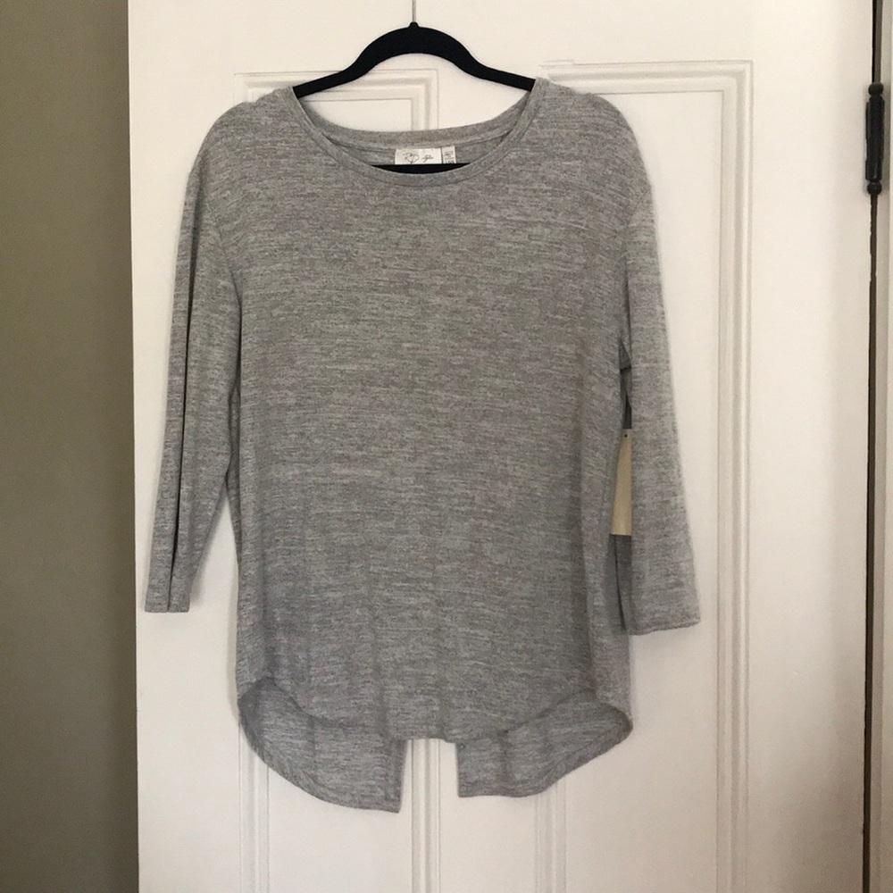 Stitch fix gray open back top